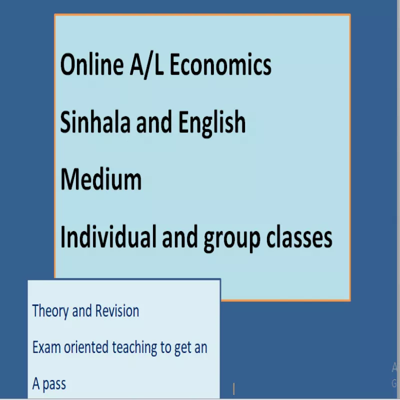 Online A/L Economics Sinhala and English medium