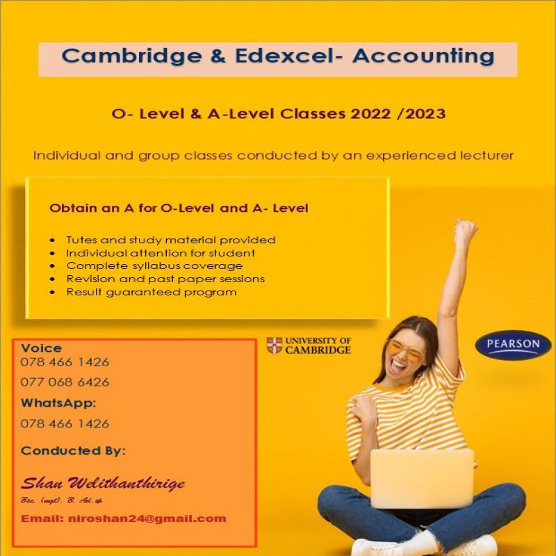 National A/L / Cambridge and Edexcel Accounting