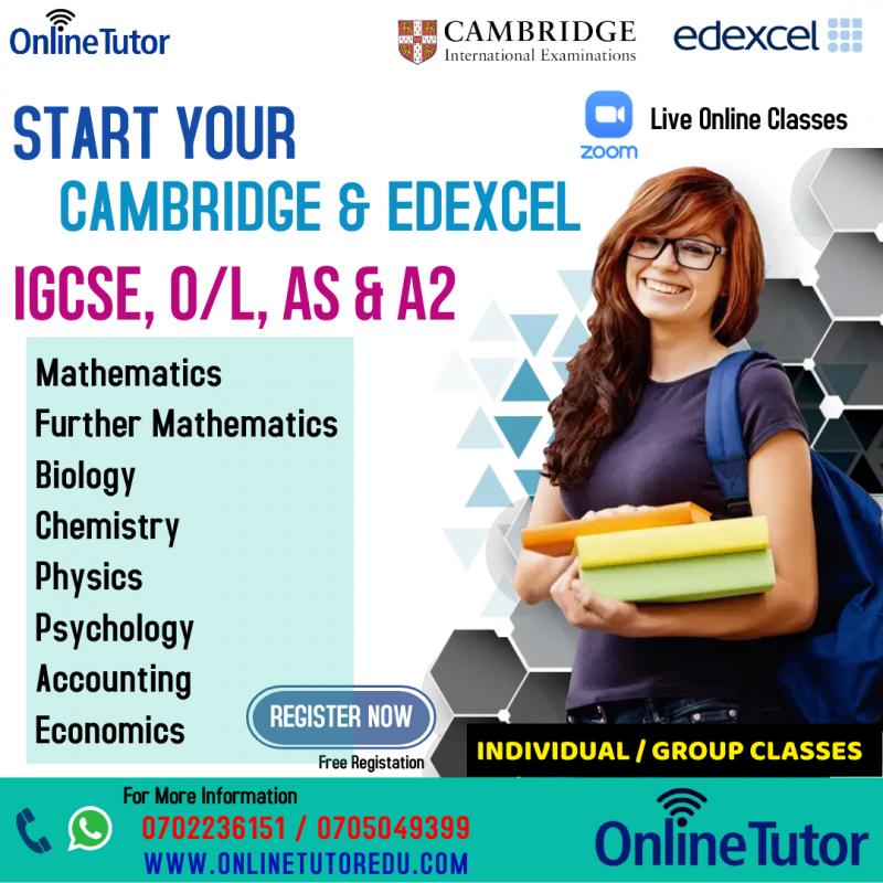 Start your Cambridge / Edexcel AS & A Level
