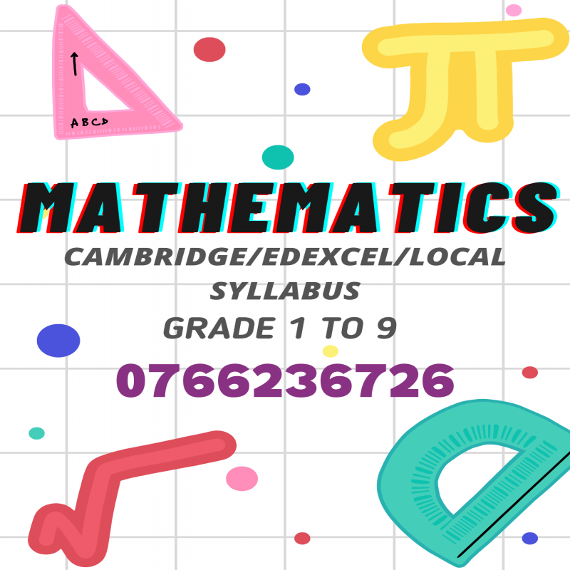Mathematics Classes For Students from Grade 1 To 9.