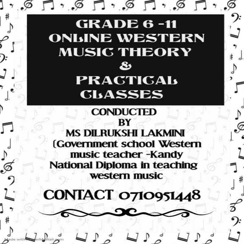 Western music online classes ( Theory and practicals)