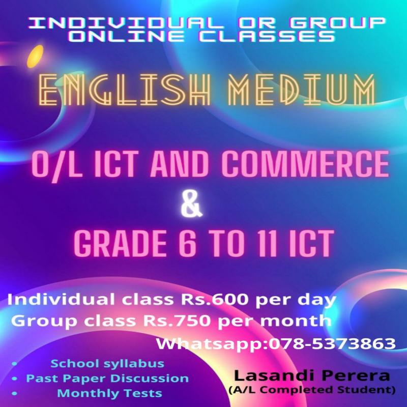 ICT 6 to O/L and Commerce