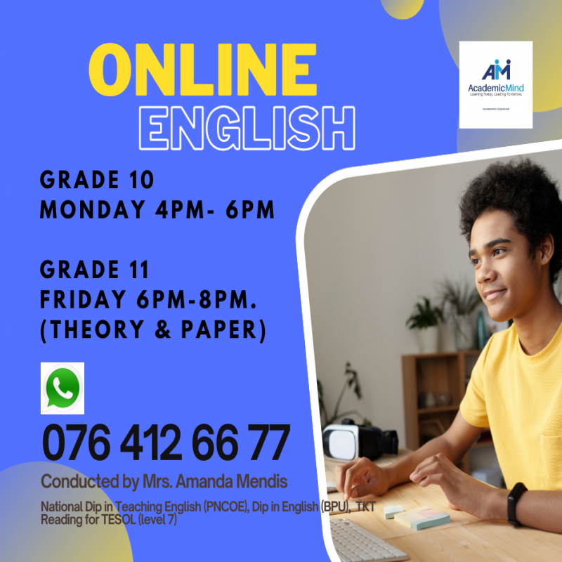 Online English Classes - Grade 10 - O/L