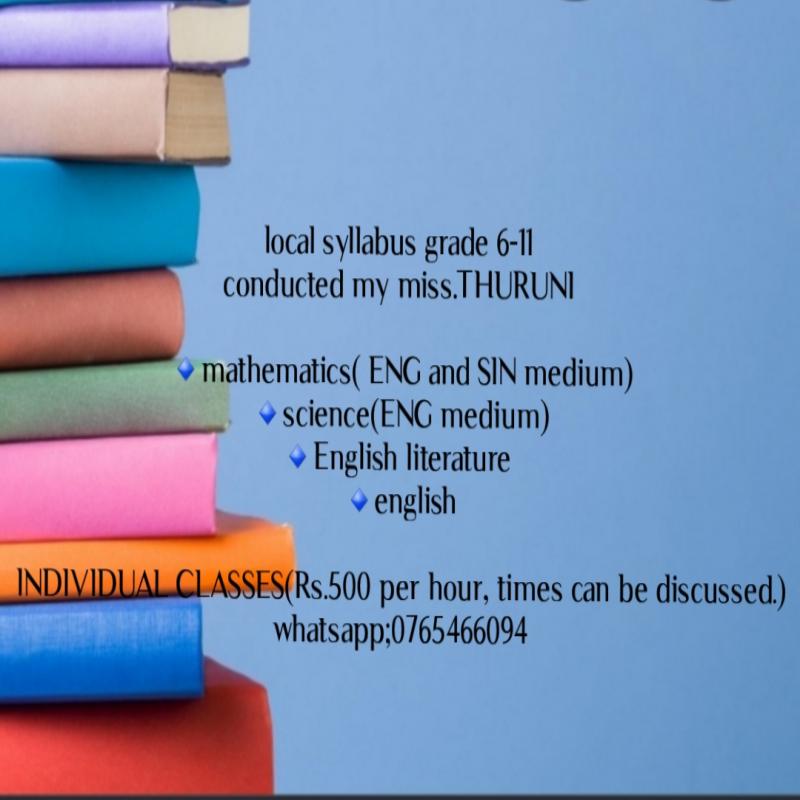 ENGLISH MEDIUM local syllabus science, English and English literature