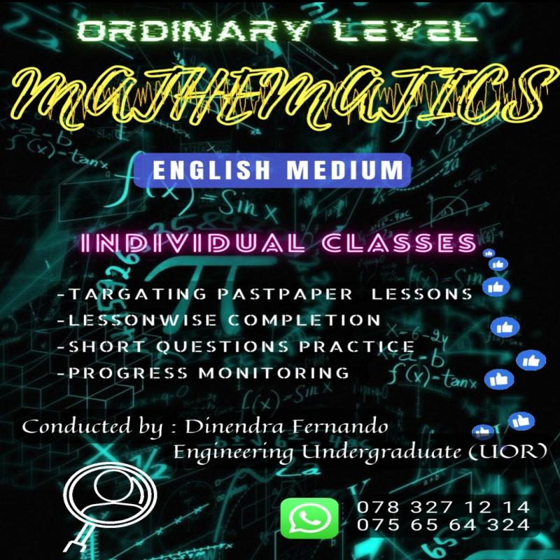 O/L Mathematics  ( English Medium)