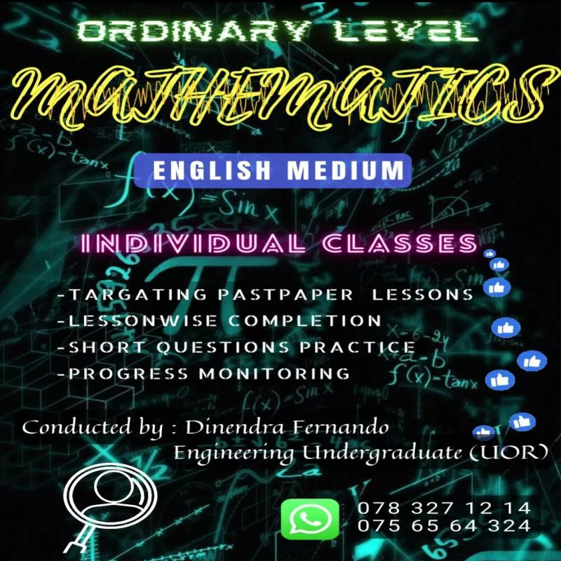 O/L Mathematics  ( English Medium)