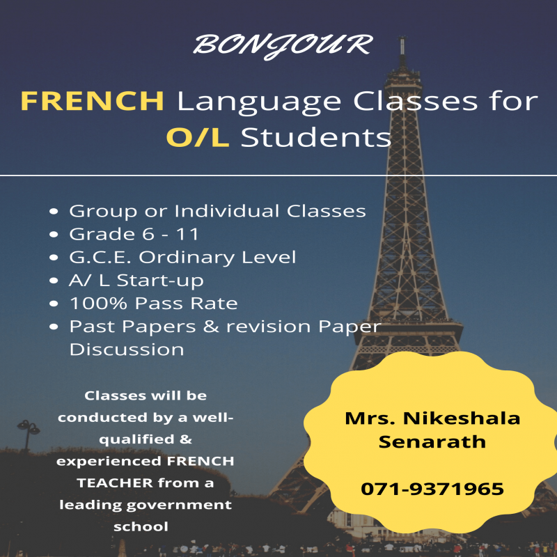 FRENCH classes for O/L students