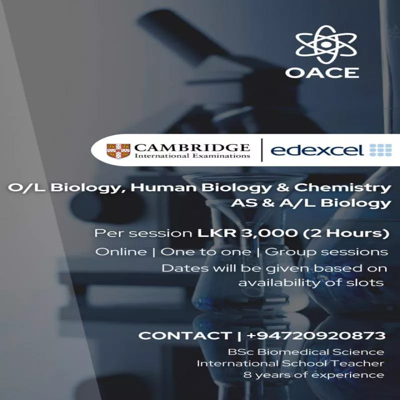 London Bio, Human Bio and Chemistry O'l and A'l