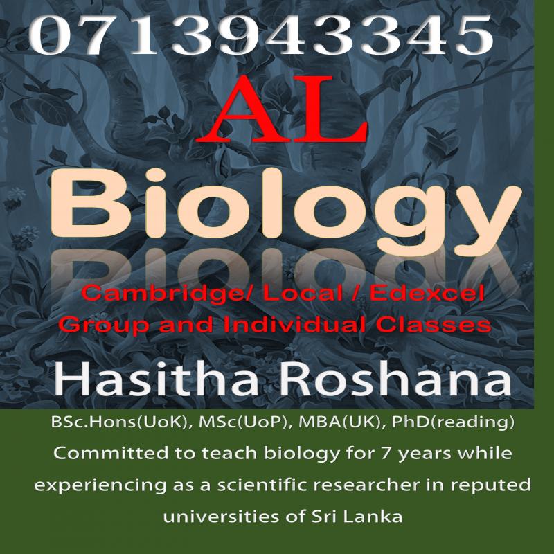 A/L& O/L Biology (Edexcel) &  O/L Chemistry (Edexcel)