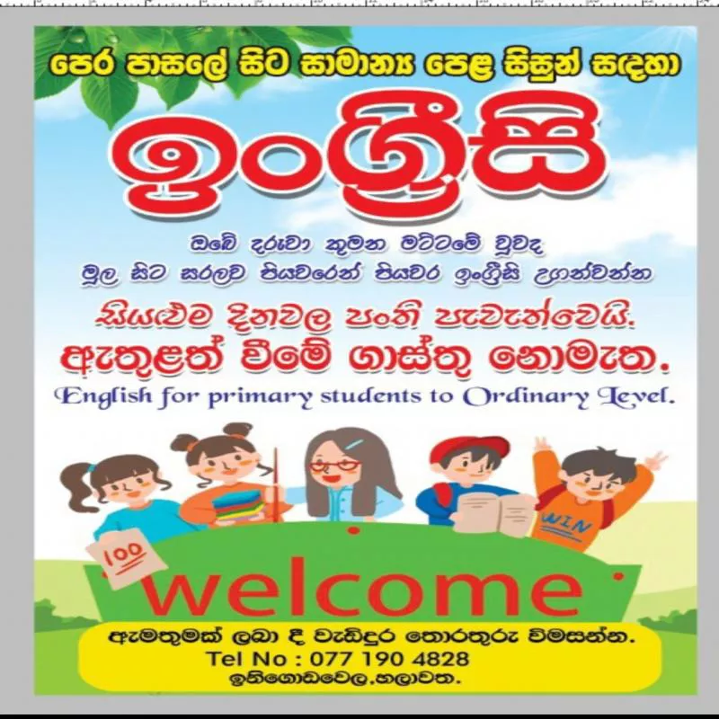 Online English classes all island for students only