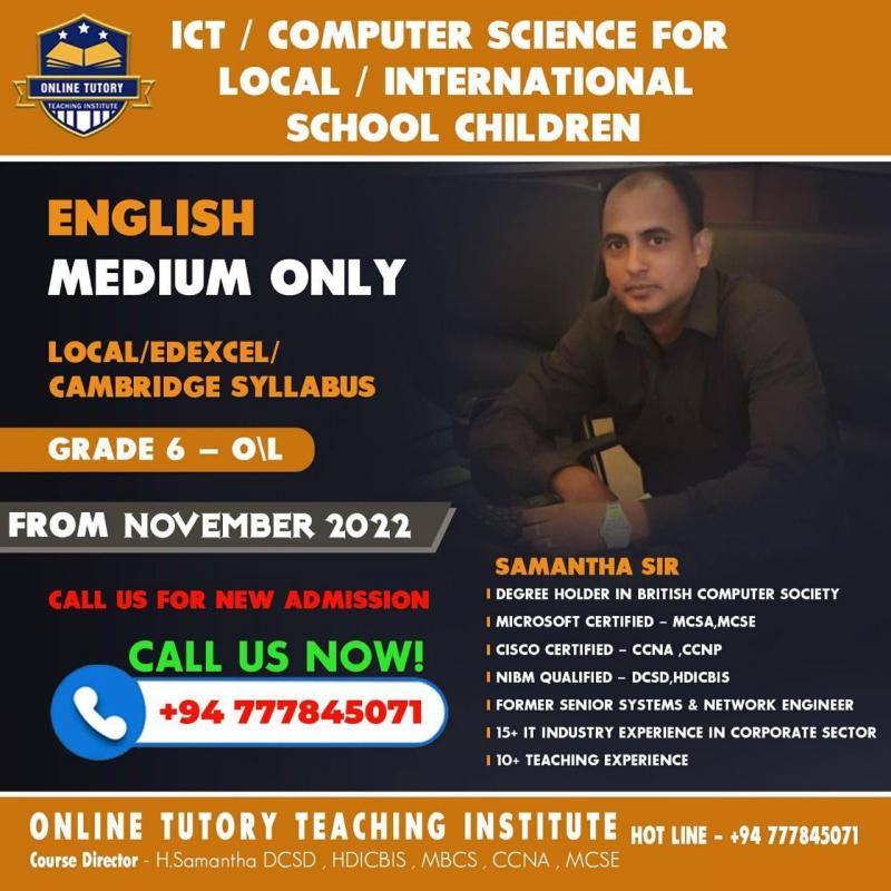 Computer Science/ICT Classes for National/International children