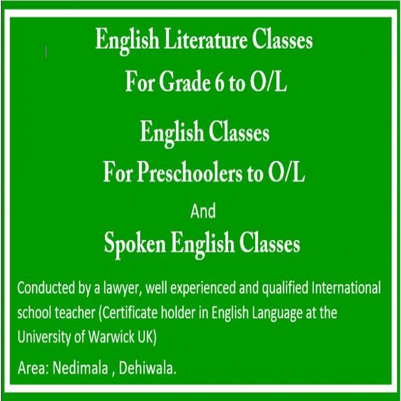 Political Science GCE A/L, English and Sinhala Literature classes