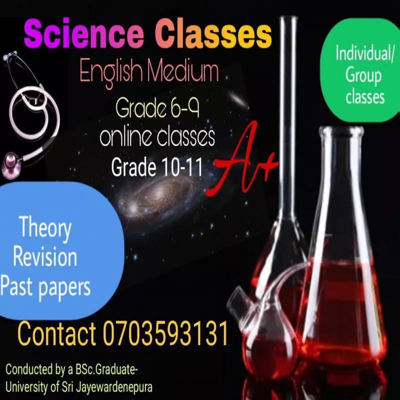 Science classes-English medium