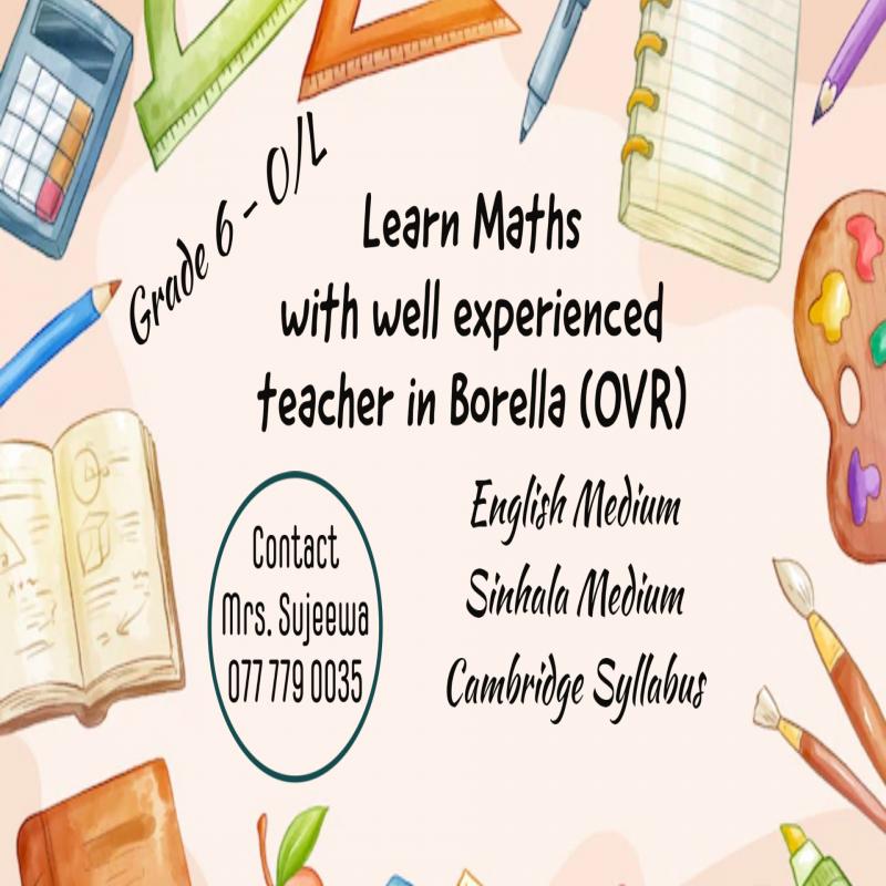 Maths classes for grades 6 - O/L