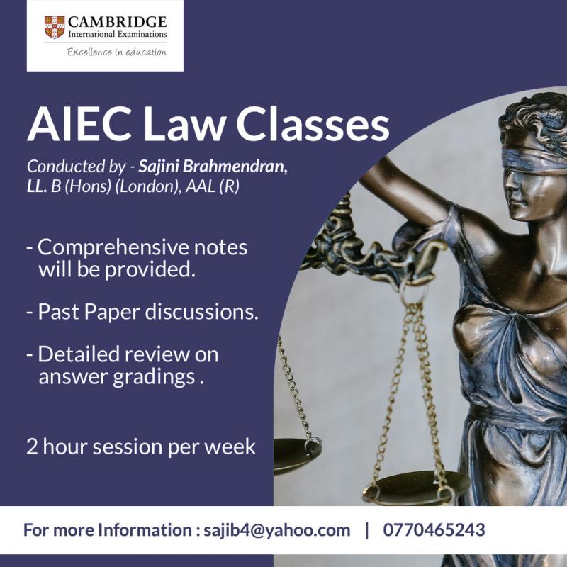 Cambridge AS and A/L Law Classes