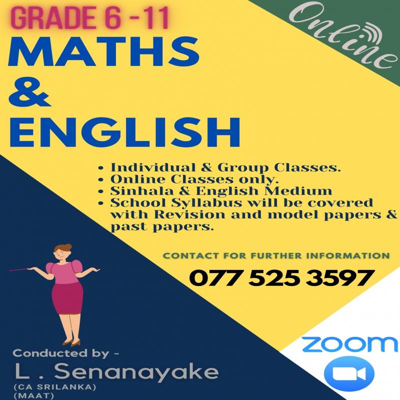 Mathematics English Medium / English Classes Online
