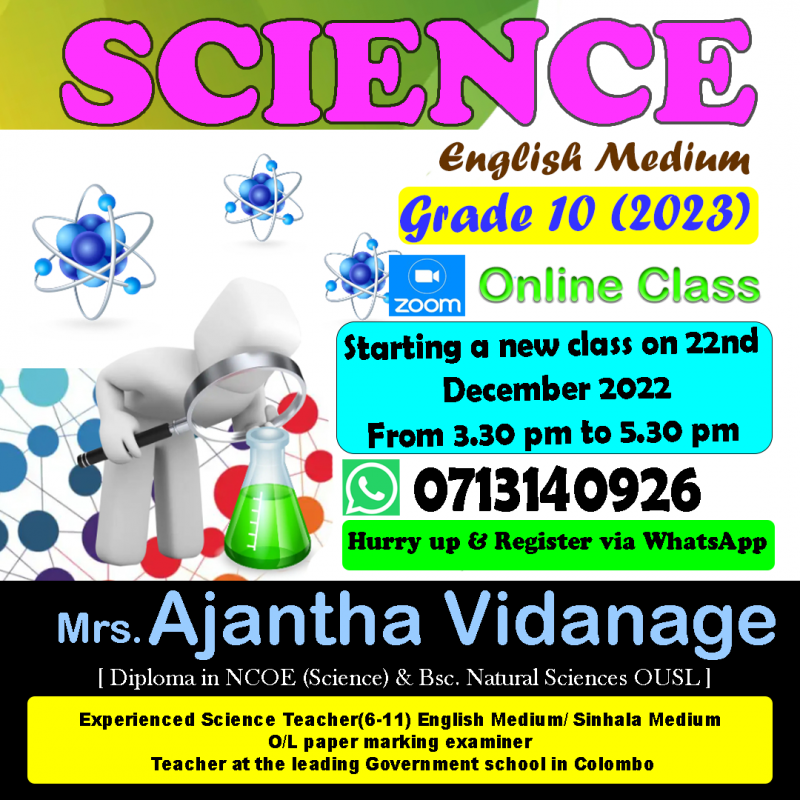 Grade 10 science class