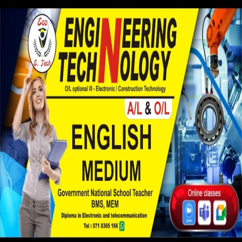 Engineering technology -Sinhala and English medium