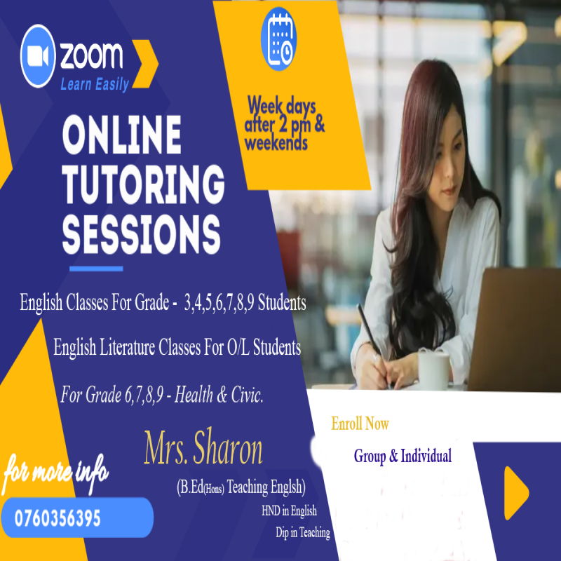 English classes for grade 3,4,5,6,7 and 8,9