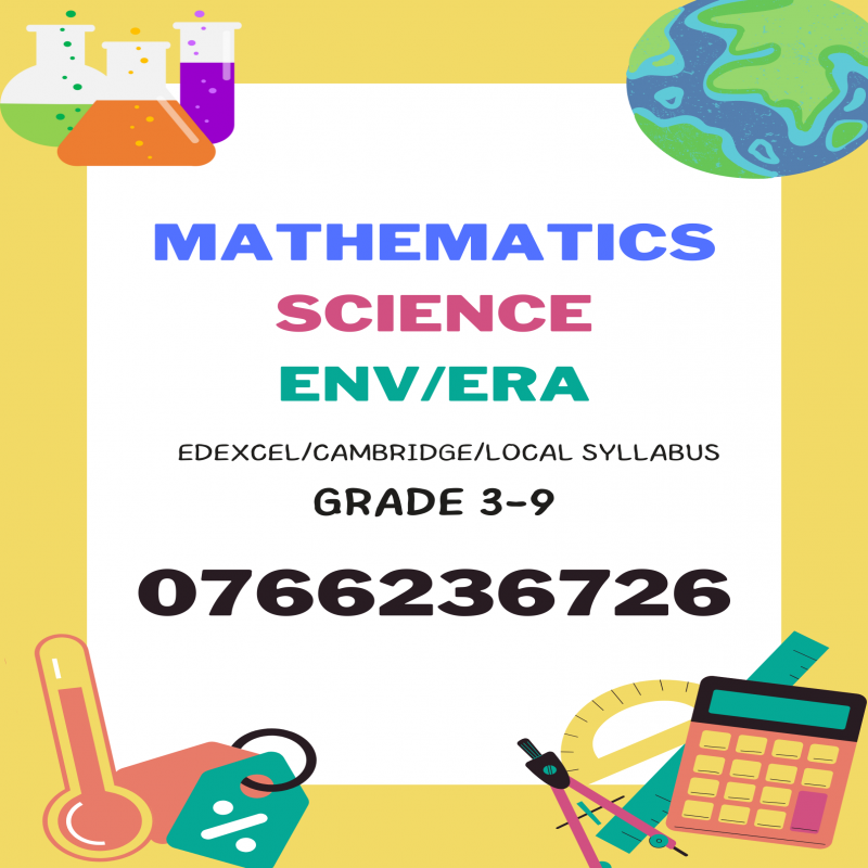 Mathematics, Science, ERA/ENV classes from Grade 3-9