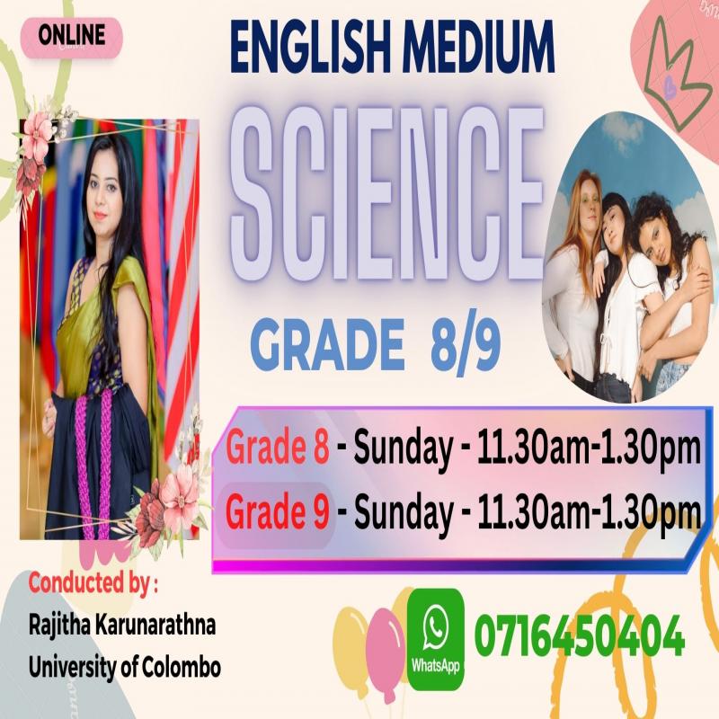 English Medium - Grade 8/ & 9 - Science - Online - Individual & Group