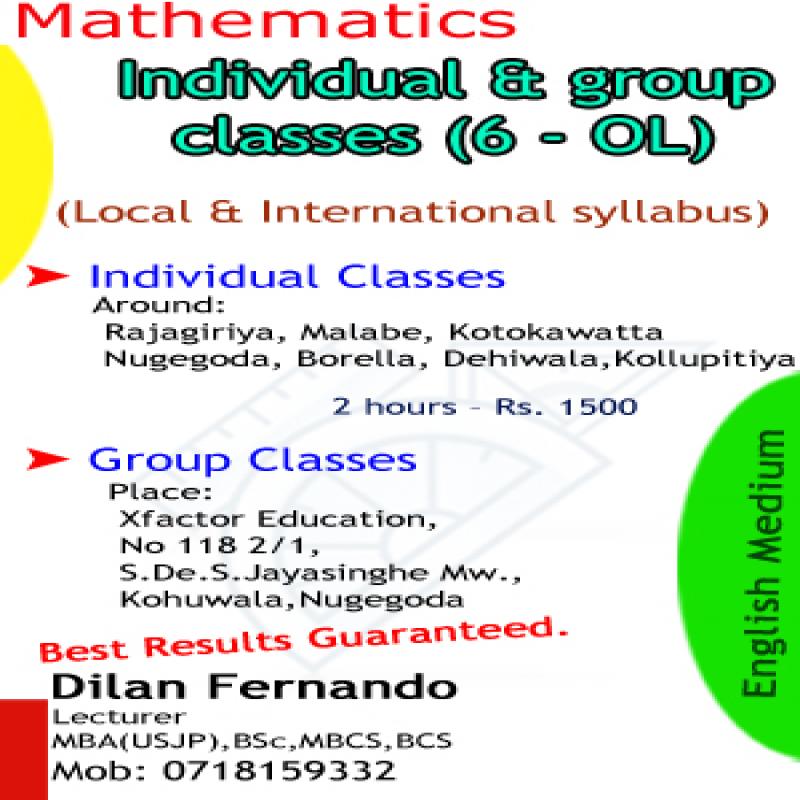 Maths English Medium