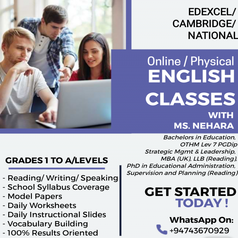 ENGLISH CLASSES - LOCAL / INTERNATIONAL
