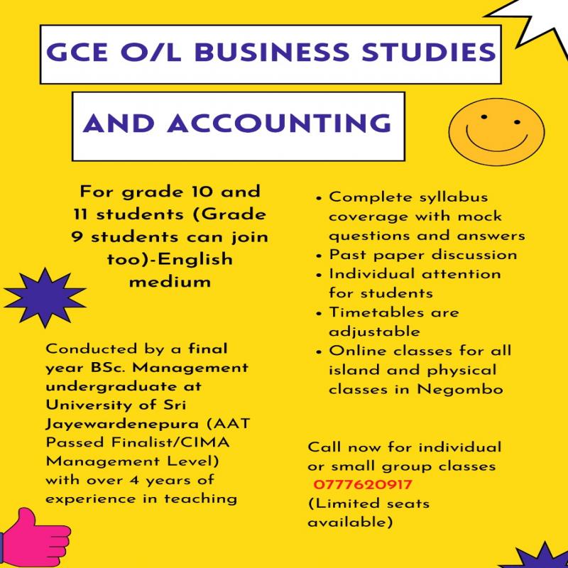 OL BUSINESS STUDIES AND ACCOUNTING (COMMERCE LOCAL SYLLABUS)