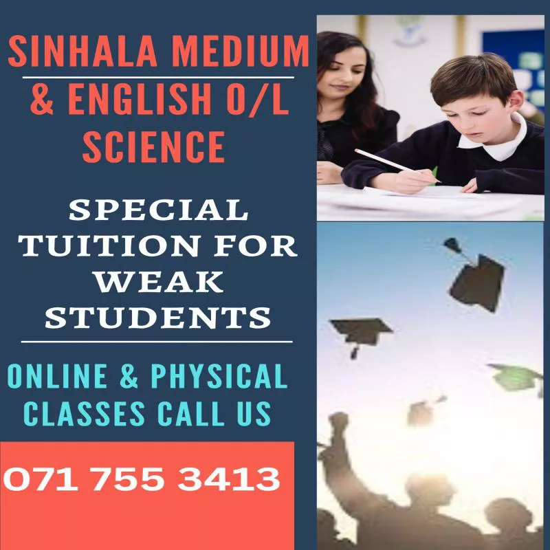 Individual or group O/L Sinhala medium and English medium classes