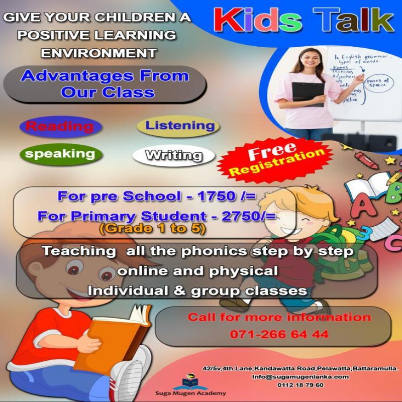 Kids Talk online & physical