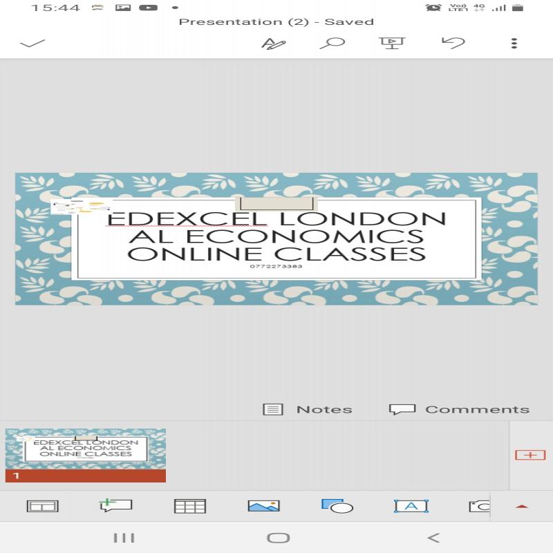 London  Online Edexcel International advanced level economics classes