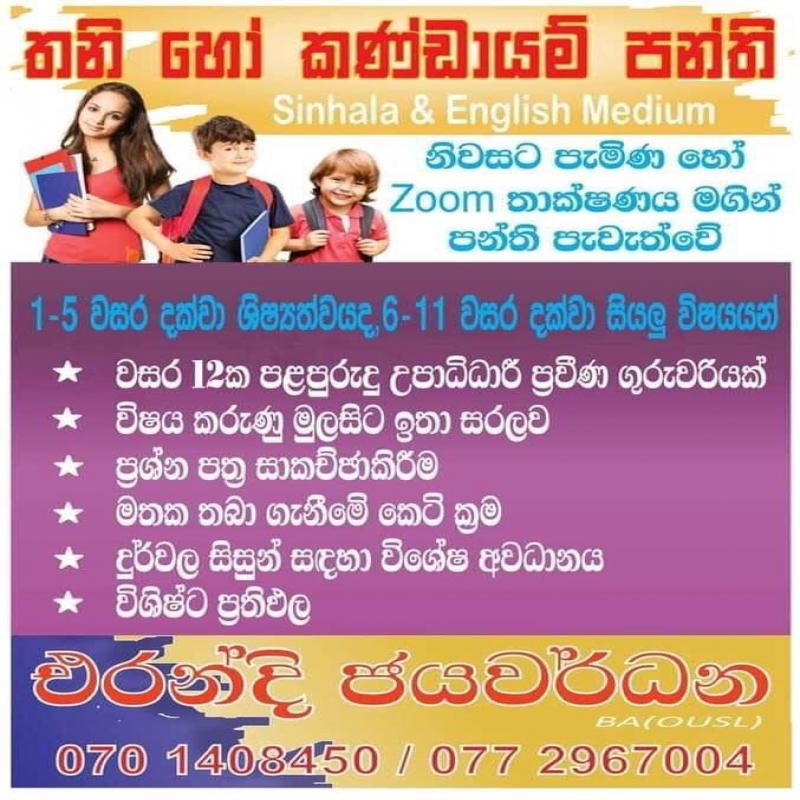 Grade 6-11 Tuition classes