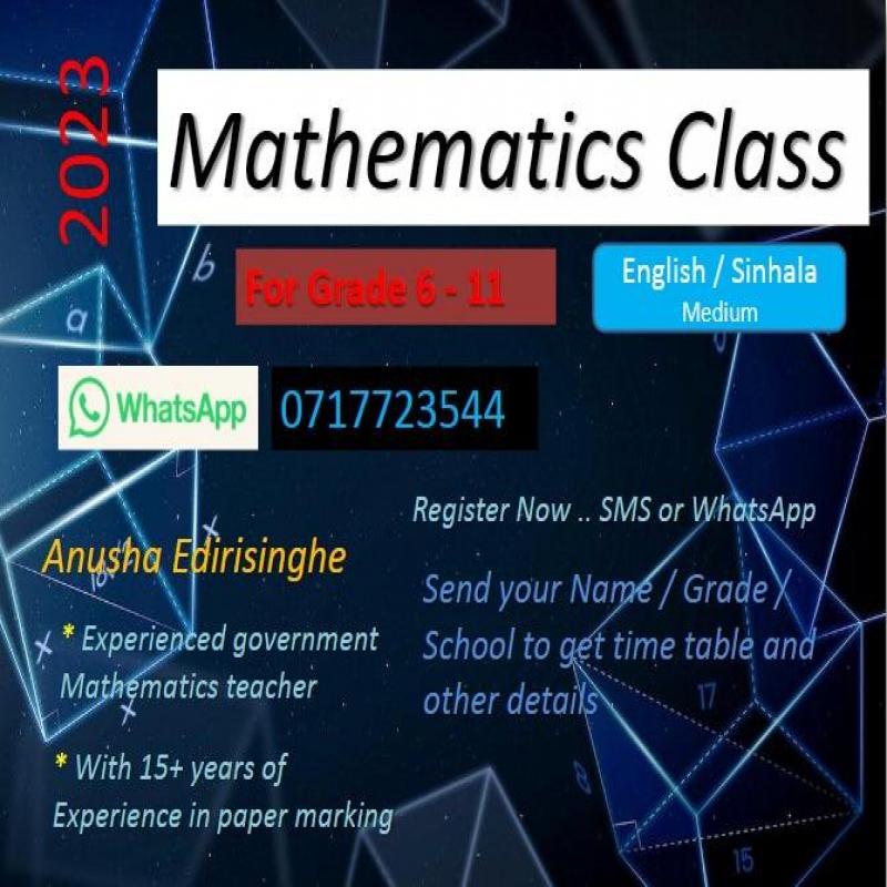 Mthematics class grade 6 - 11
