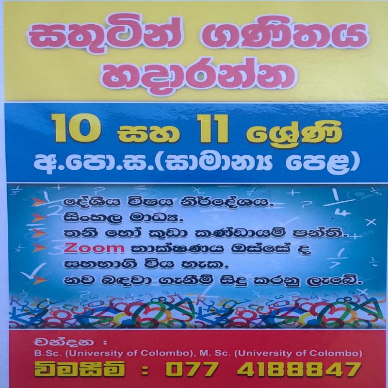 Mathematics Classes for Grade 10 & 11