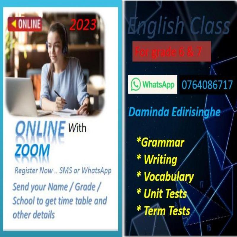 English class for grade 6 &7
