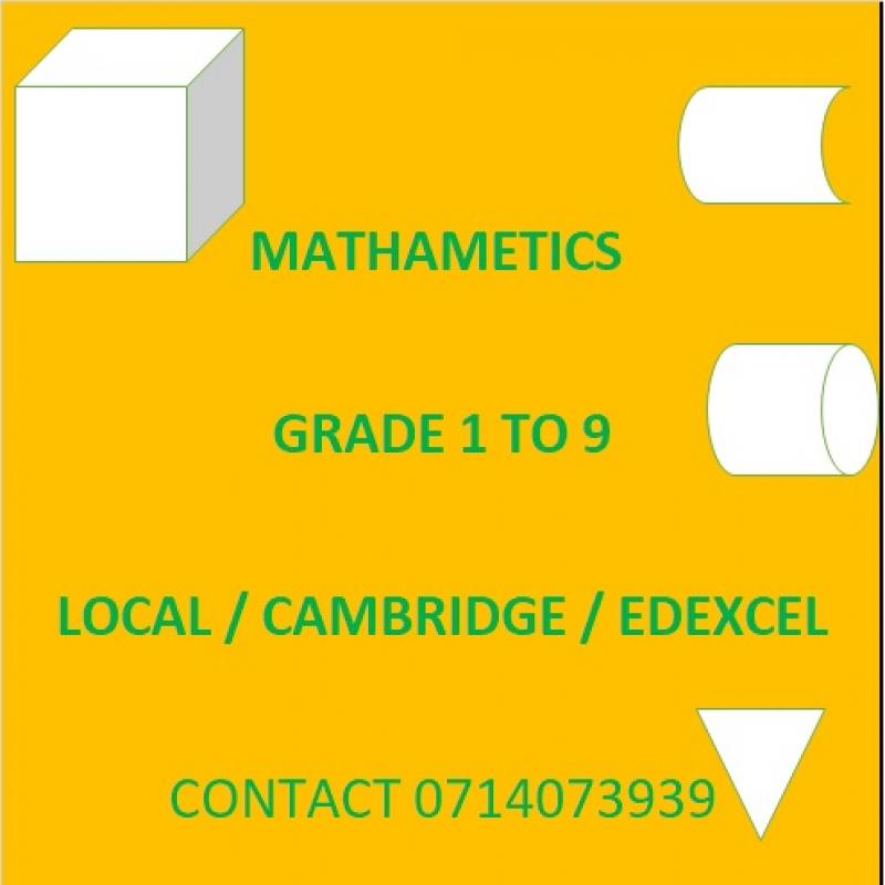 Mathematics Classes For Students from Grade 1 to 9