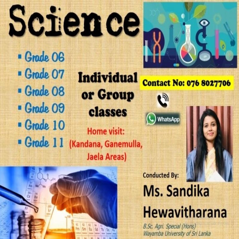 Science Class for Grade 6-11 Sinhala & English medium