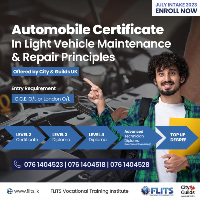 Automobile Certificate in Light Vehicle Maintanance