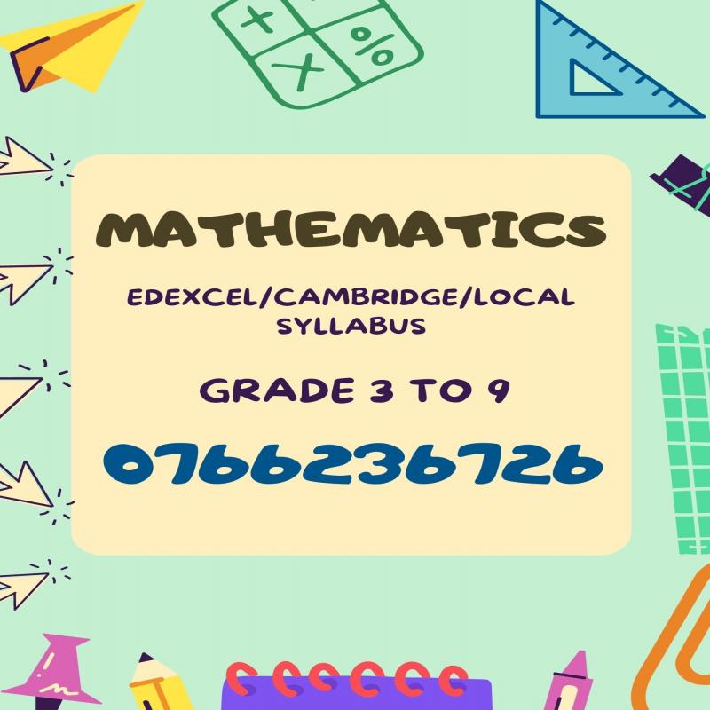 Mathematics Classes For Students From Grade 3 To 9