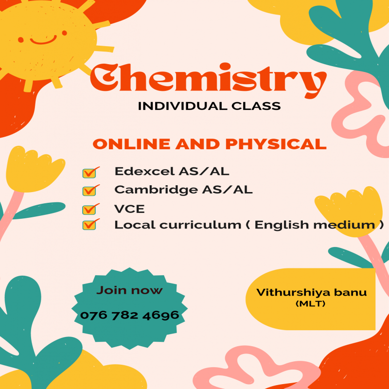 Private chemistry tutoring
