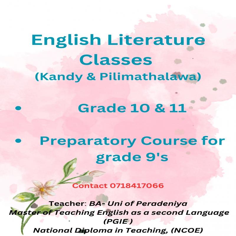 English Literature Classes ( O/L)