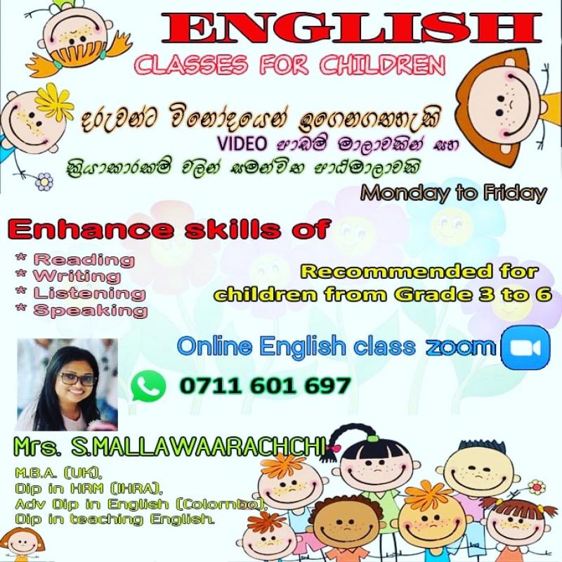English classes for kids in grade 4,5.6
