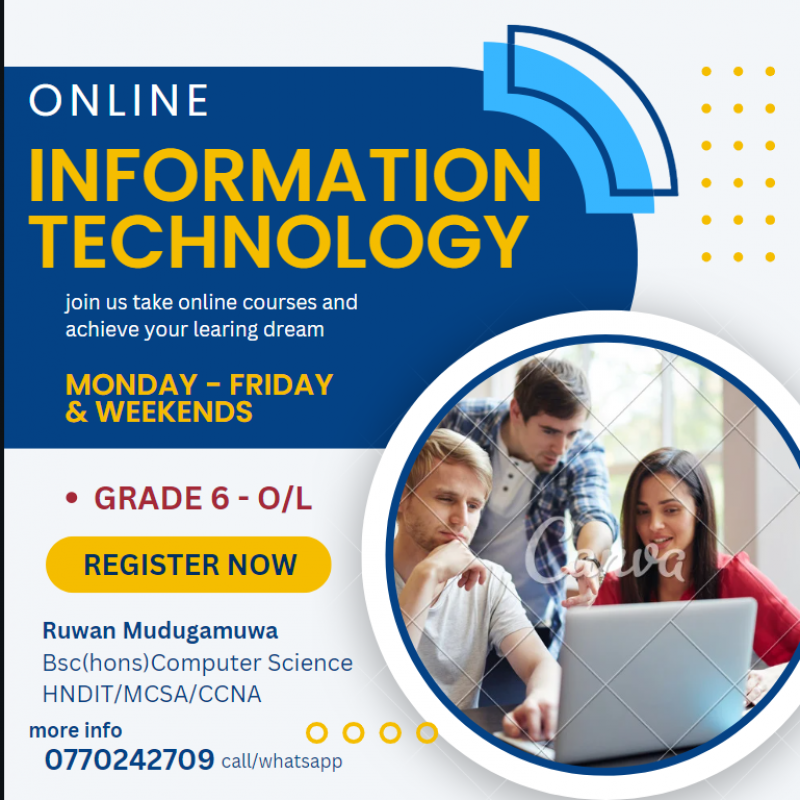 GCE OL and Grade 6-9 ICT Individual/Group Classes