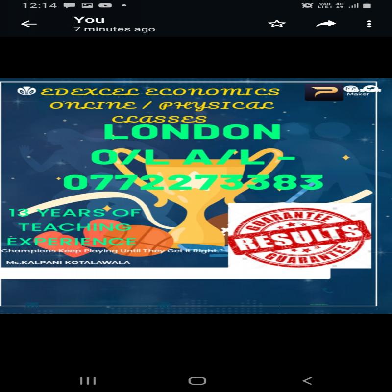 London  Online Edexcel International advanced level economics classes