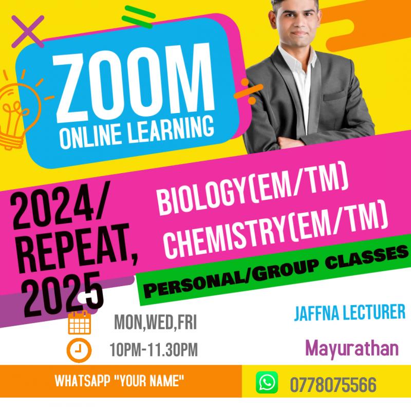 Online Bio/Chemistry EM TM group/personal classes