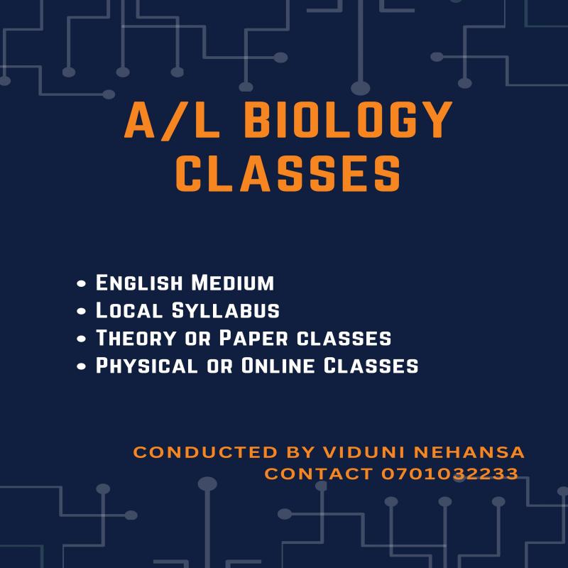 Biology A/L english medium