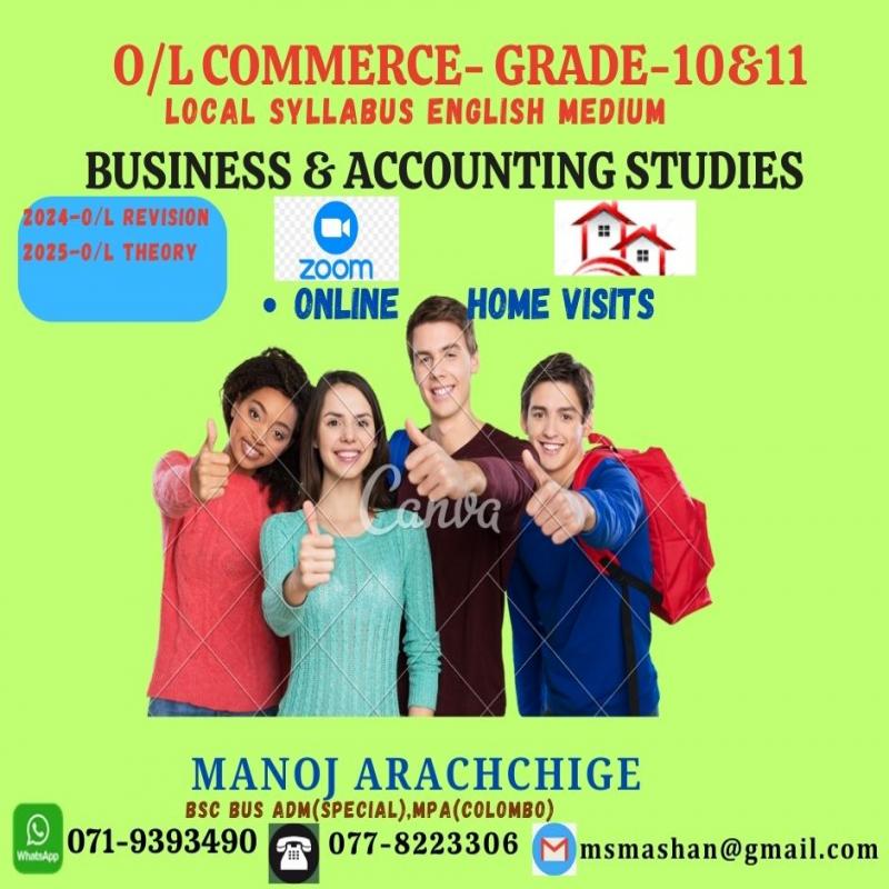 O/L Business & Accounting Studies-ENGLISH MEDIUM