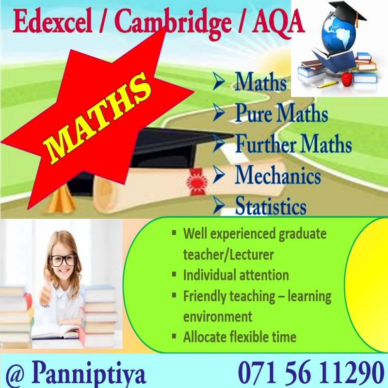 Edexcel  / Cambridge / AQA Maths Tuition