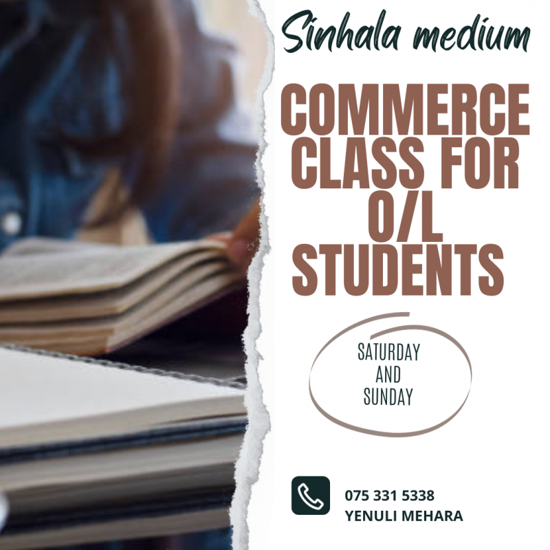 Commerce class for O/l students