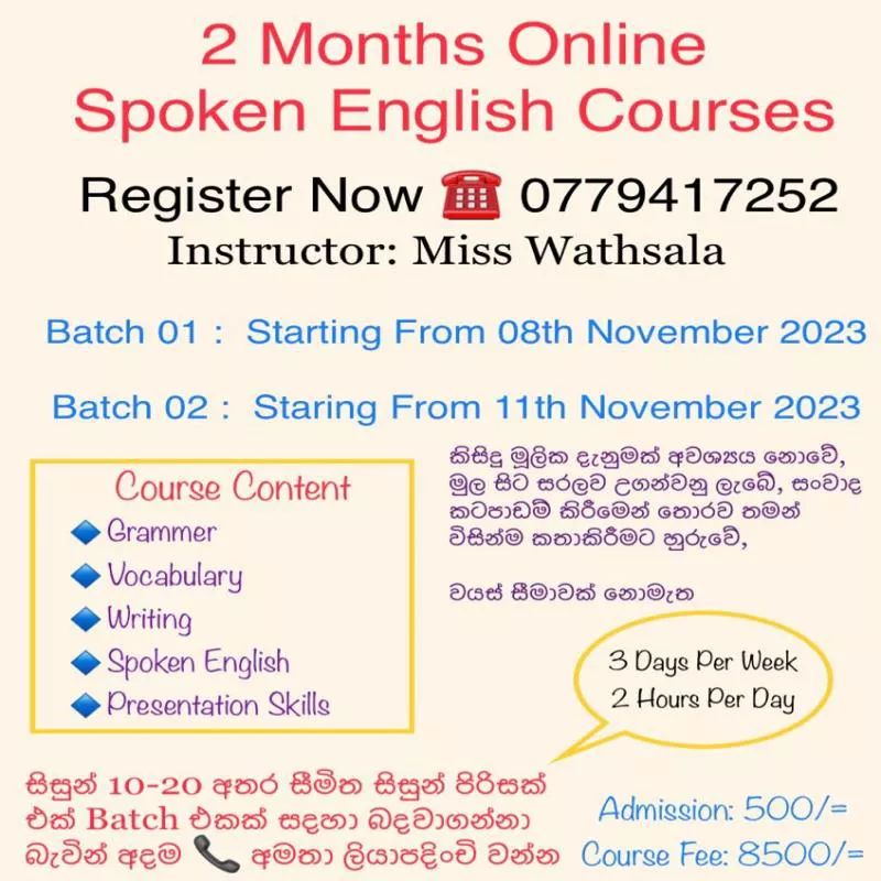 Online Spoken English 2Months Course for Everyone